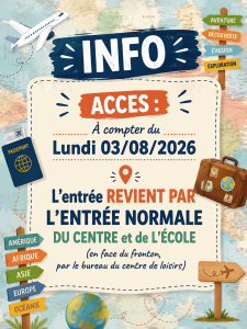 ACCES CENTRE AOUT 2026