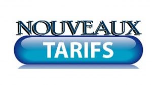 nouveaux tarifs