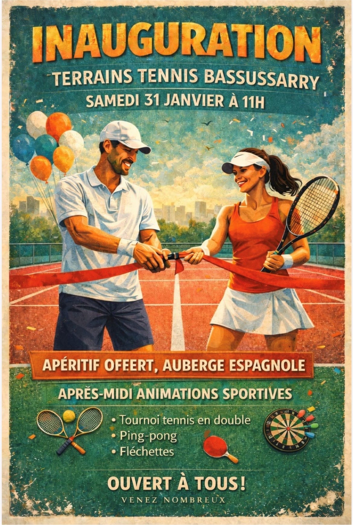 inauguration tennis 2026