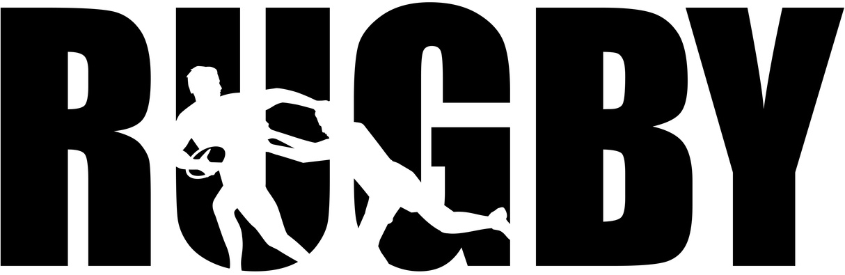 Rugby word with cutout