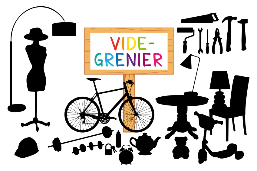 Vide-grenier. Affiche vnement.